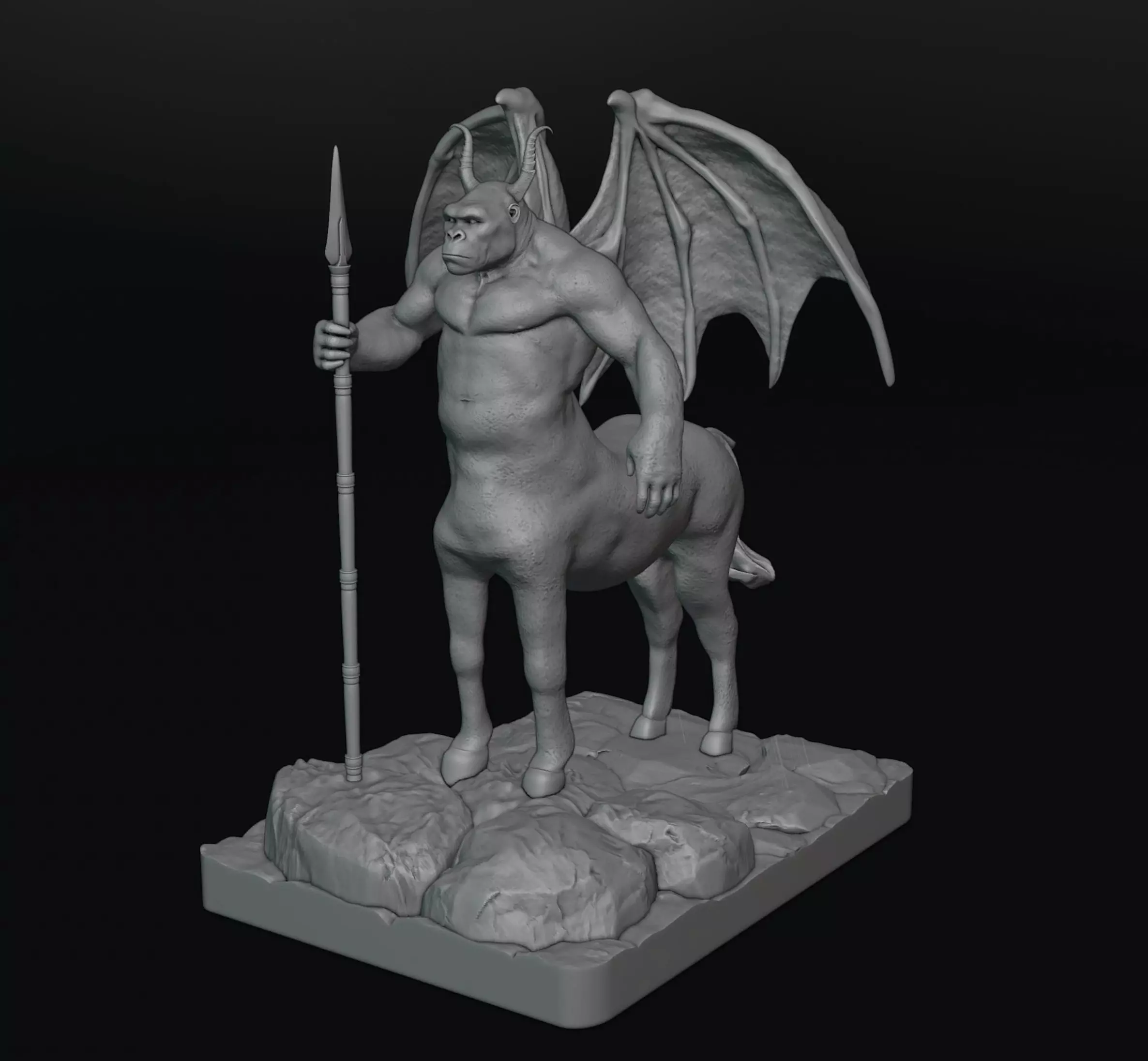 Gorilla Centaur Demon 3D print model_0