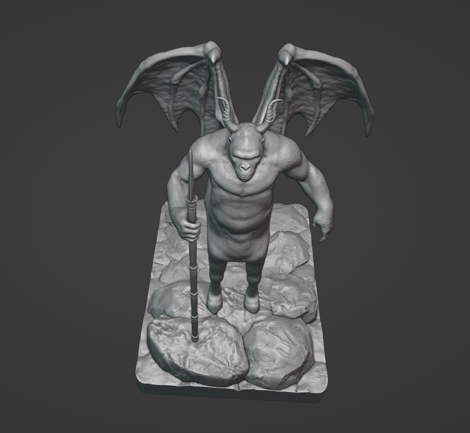 Gorilla Centaur Demon 3D print model_9