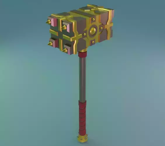 Battel heavy hammer 3D model for game