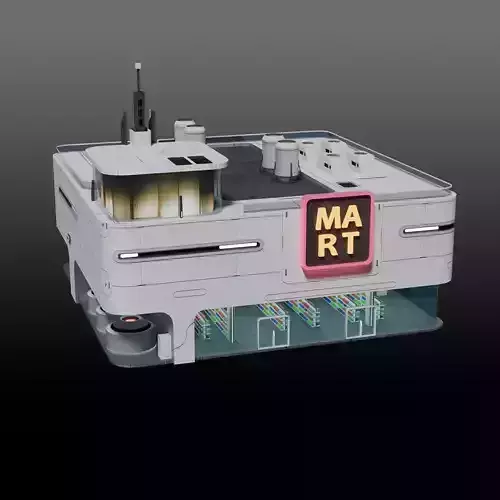 Sci-fi Supermarket v2 3D model
