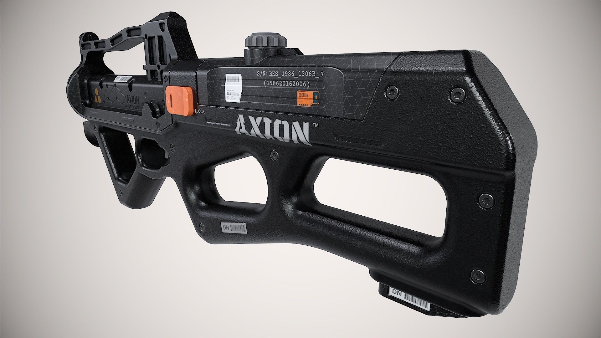Gun-Sci-Fi-Axion Low-poly 3D model_7