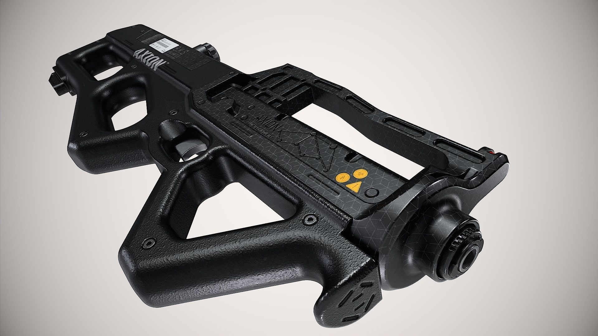 Gun-Sci-Fi-Axion Low-poly 3D model_10