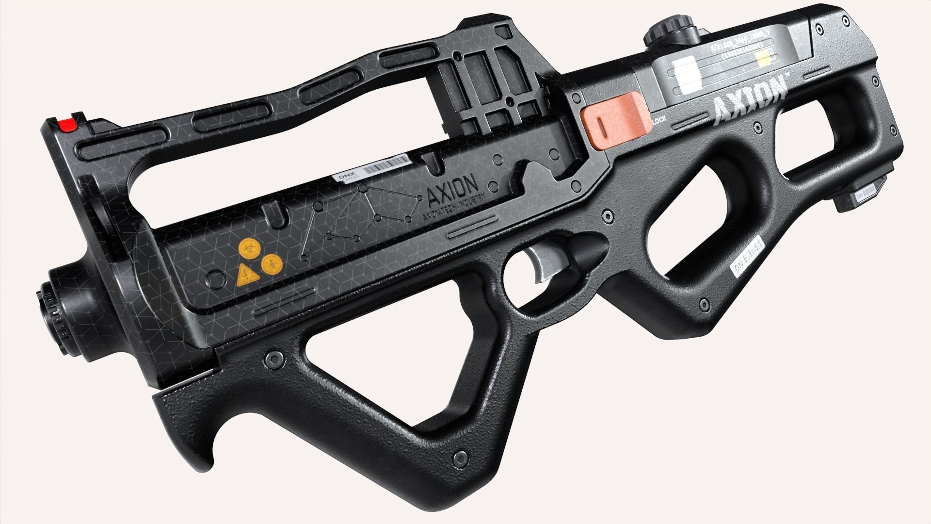 Gun-Sci-Fi-Axion Low-poly 3D model_2