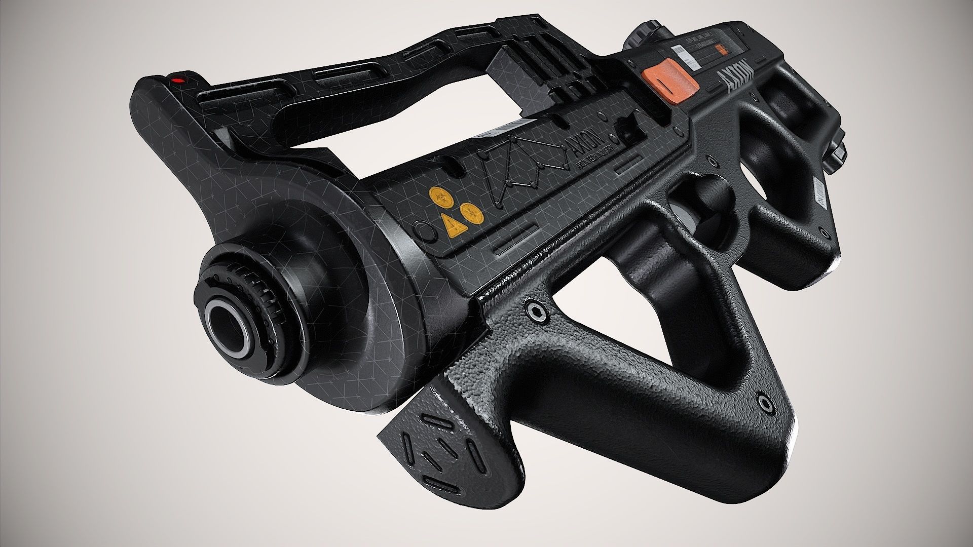 Gun-Sci-Fi-Axion Low-poly 3D model_9