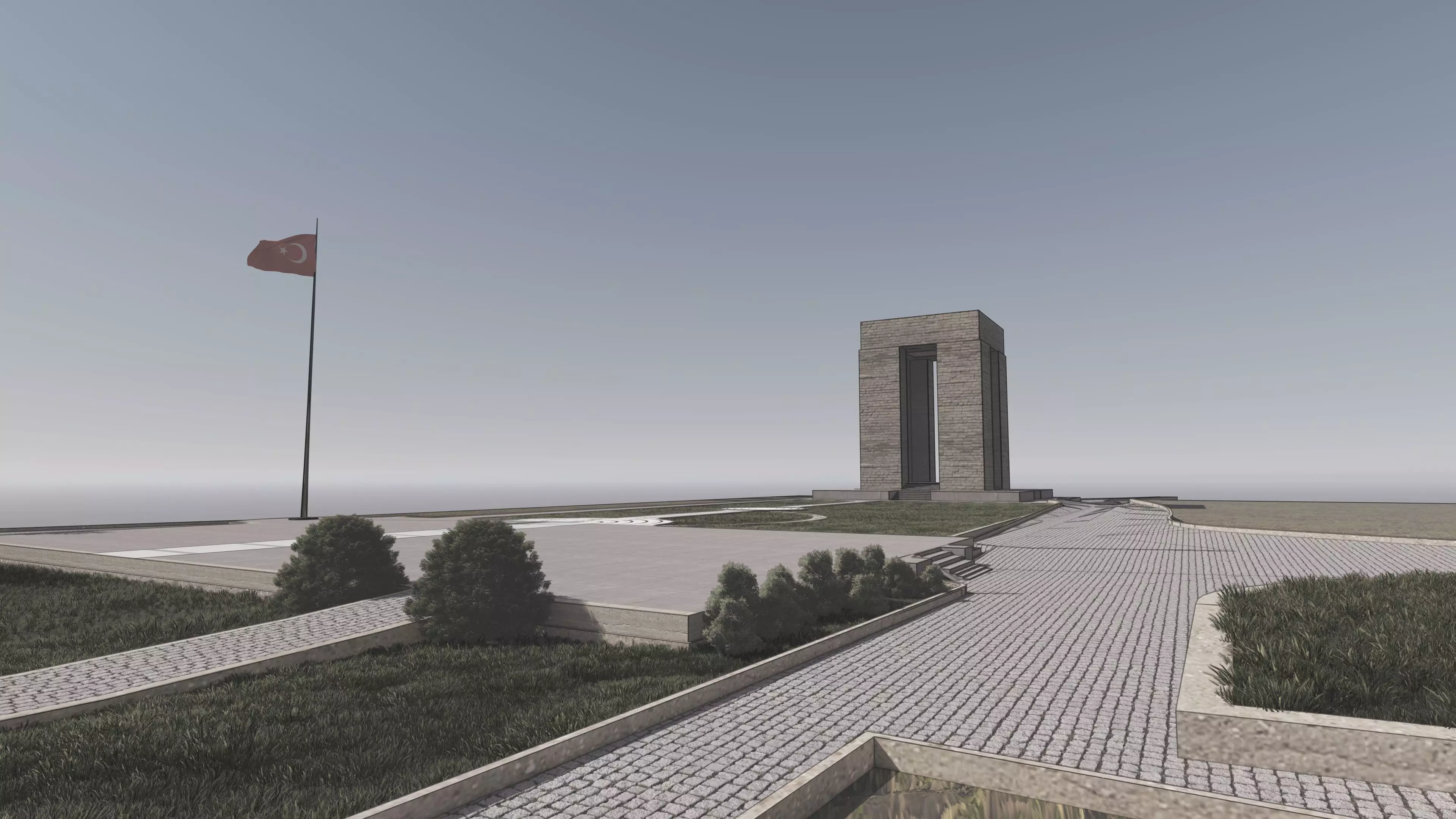 Canakkale Martyrs Monument 3D model_0