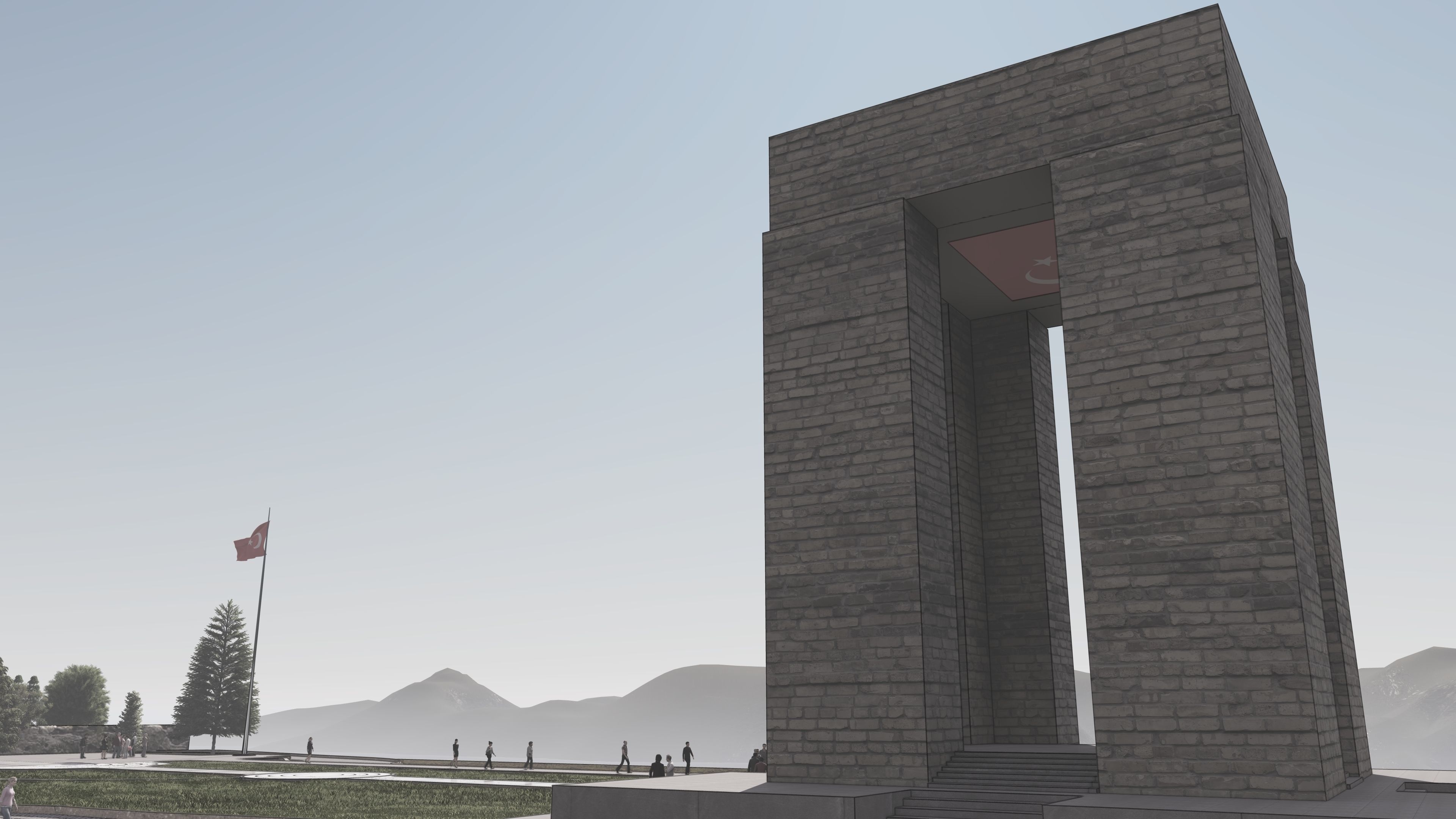 Canakkale Martyrs Monument 3D model_7