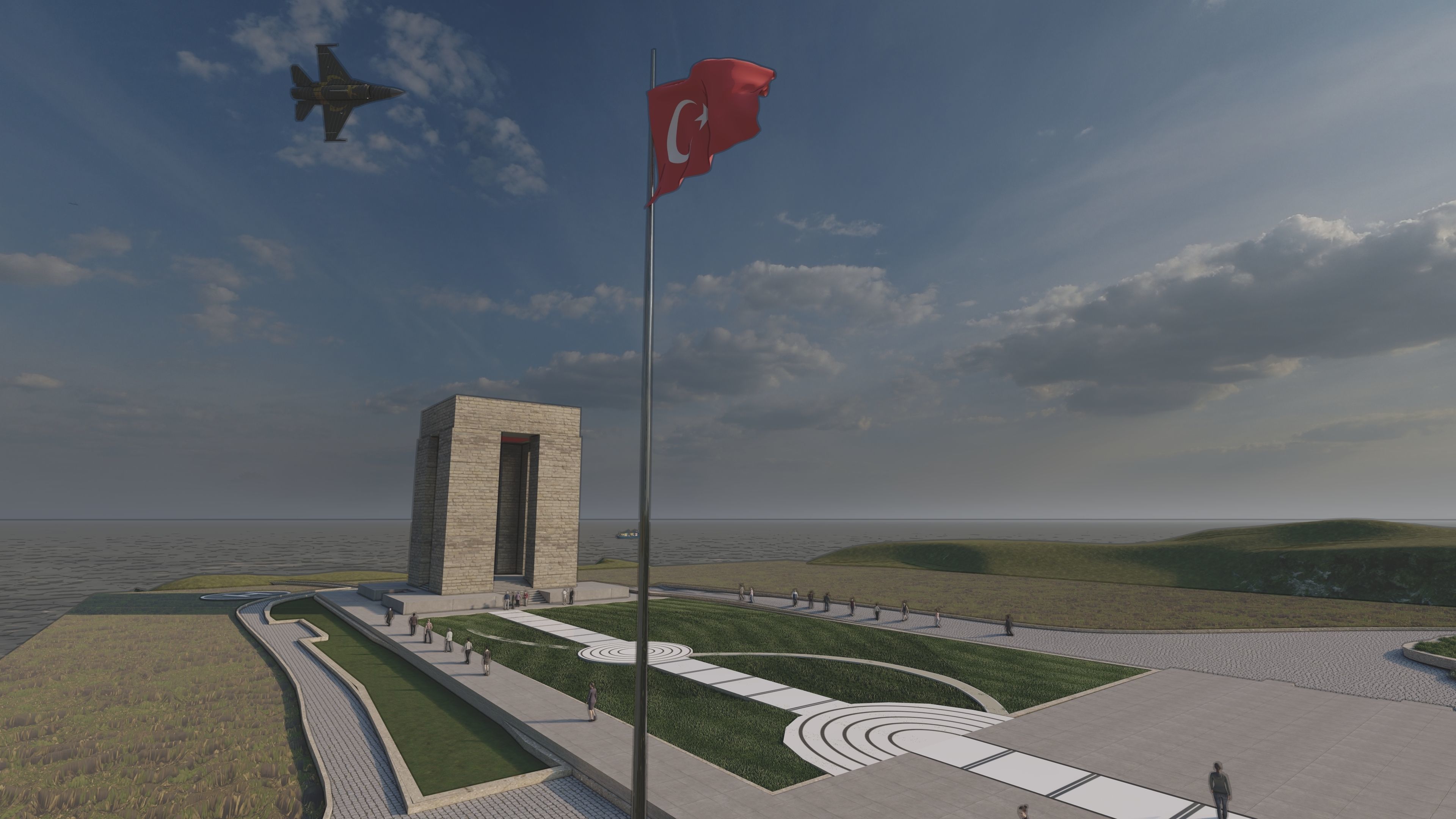 Canakkale Martyrs Monument 3D model_9