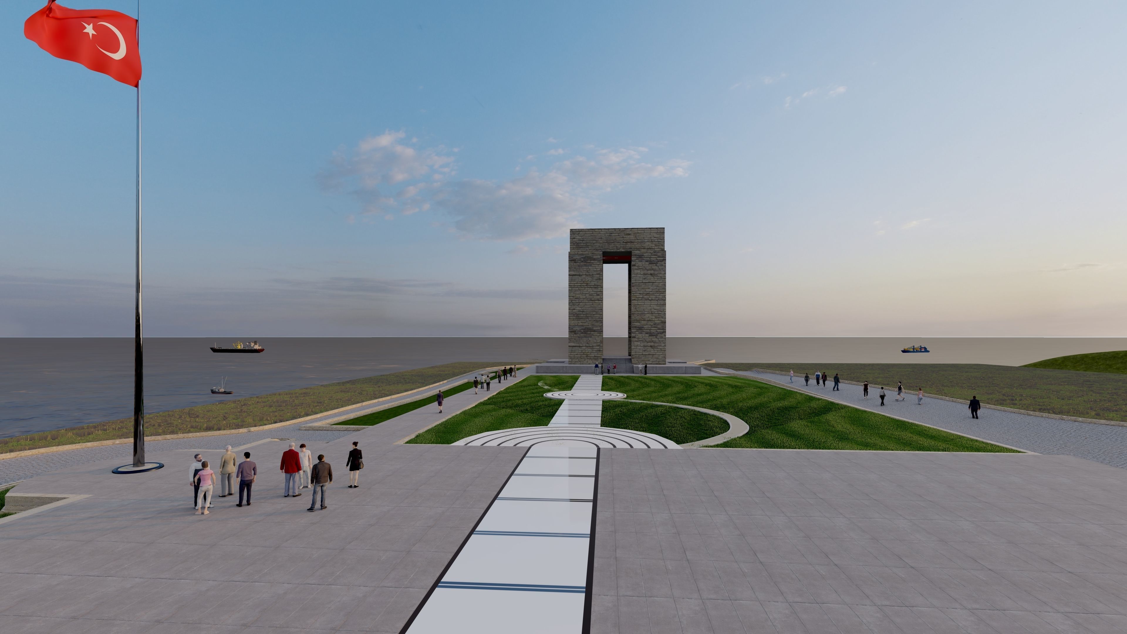 Canakkale Martyrs Monument 3D model_4
