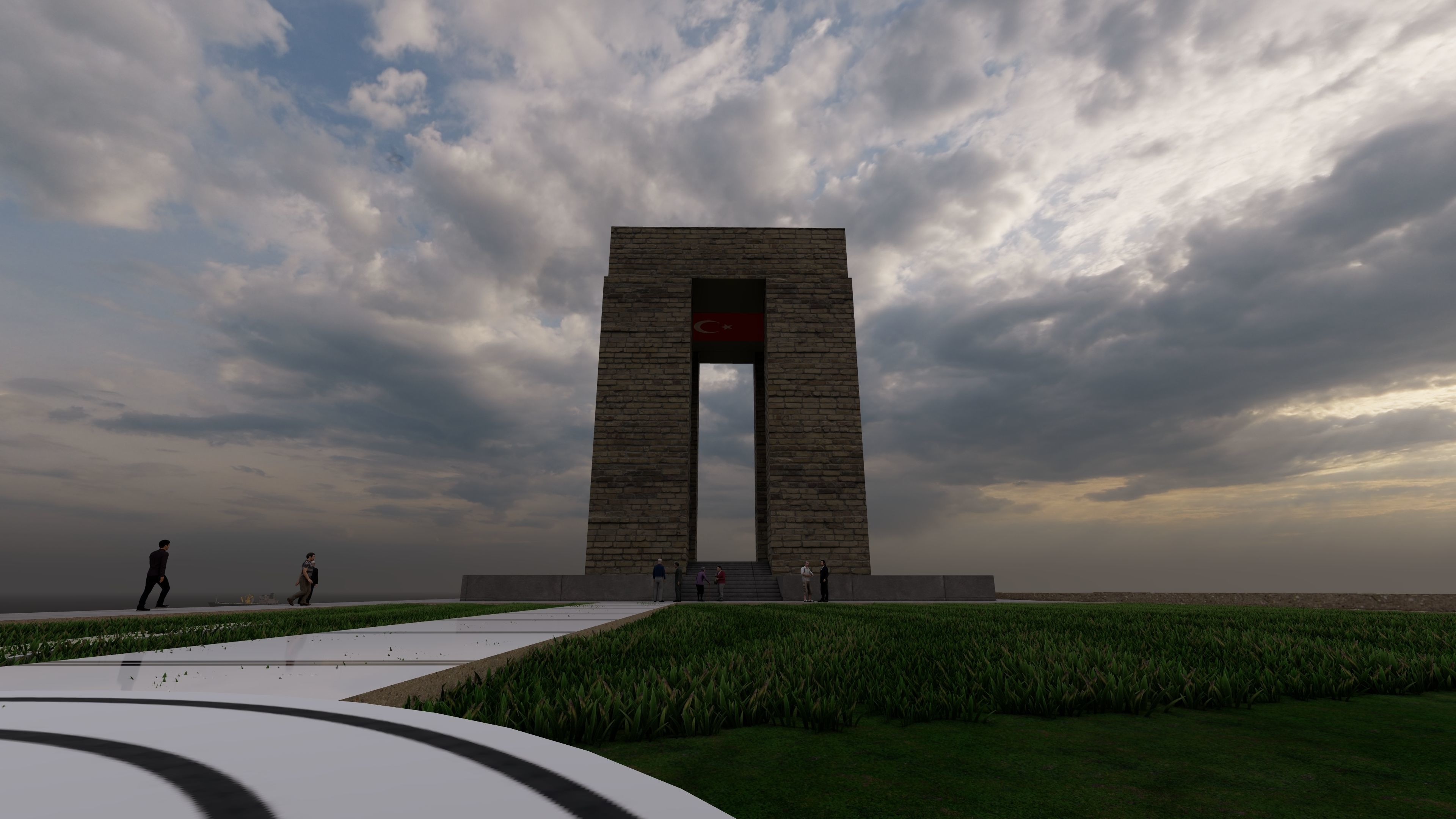 Canakkale Martyrs Monument 3D model_3