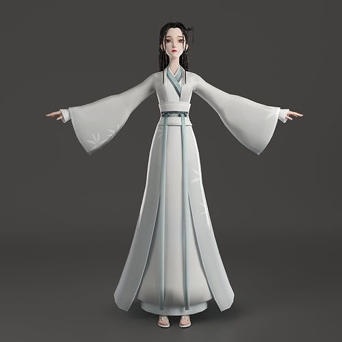 Cartoon Girl 3D model