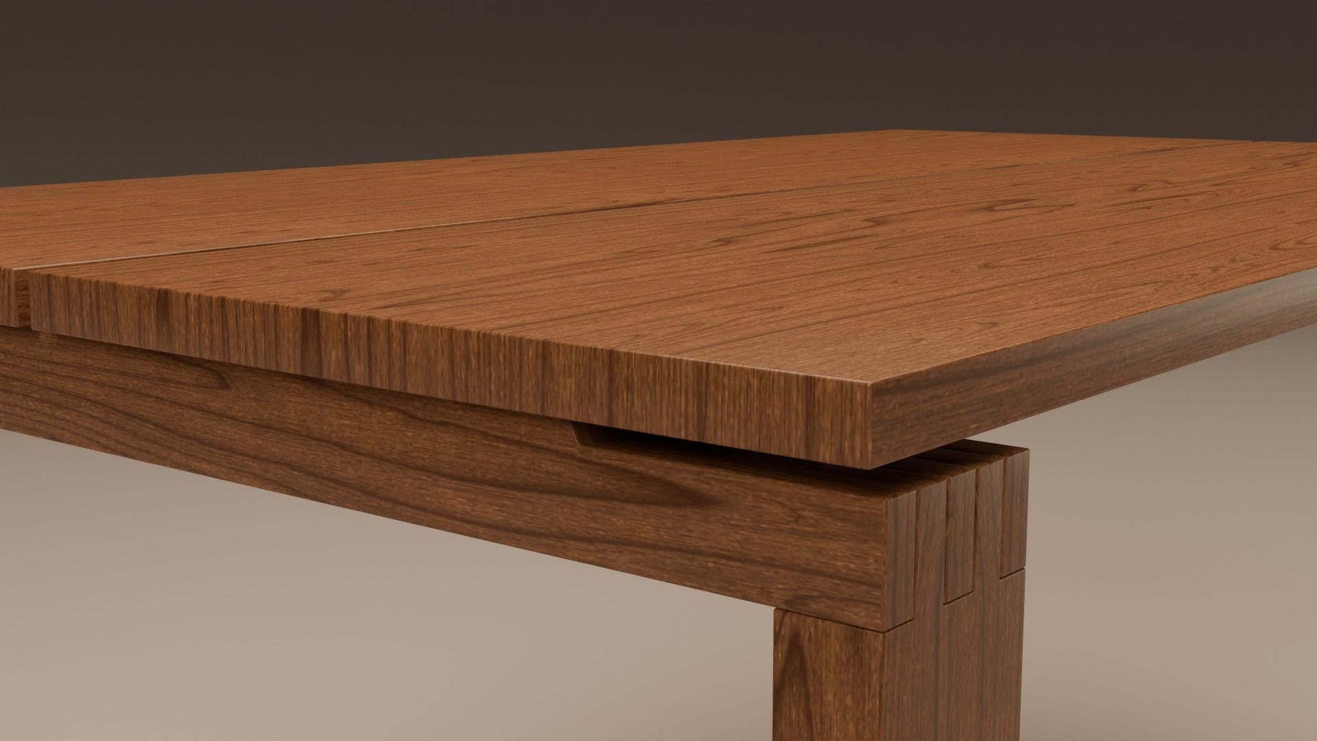 LowPoly Wooden Table GameReady Furniture Asset Low-poly 3D model_2