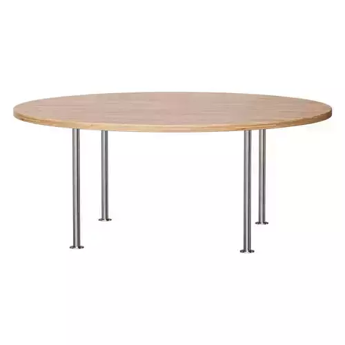 Wegner 1020 Ox Coffee Table - Brushed Steel Oak Oil