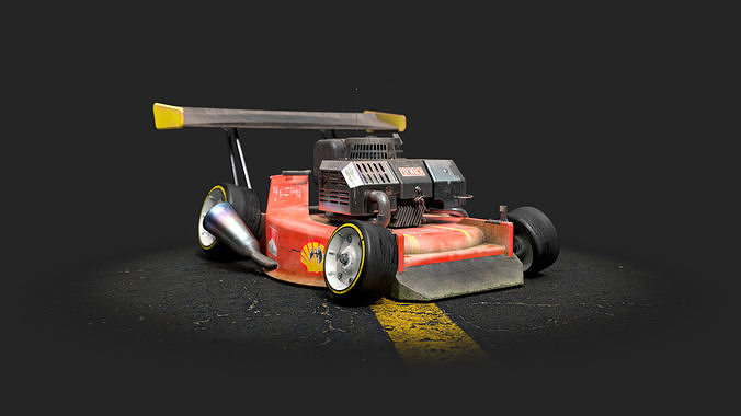 Sport Lawn Mower Low-poly 3D model
