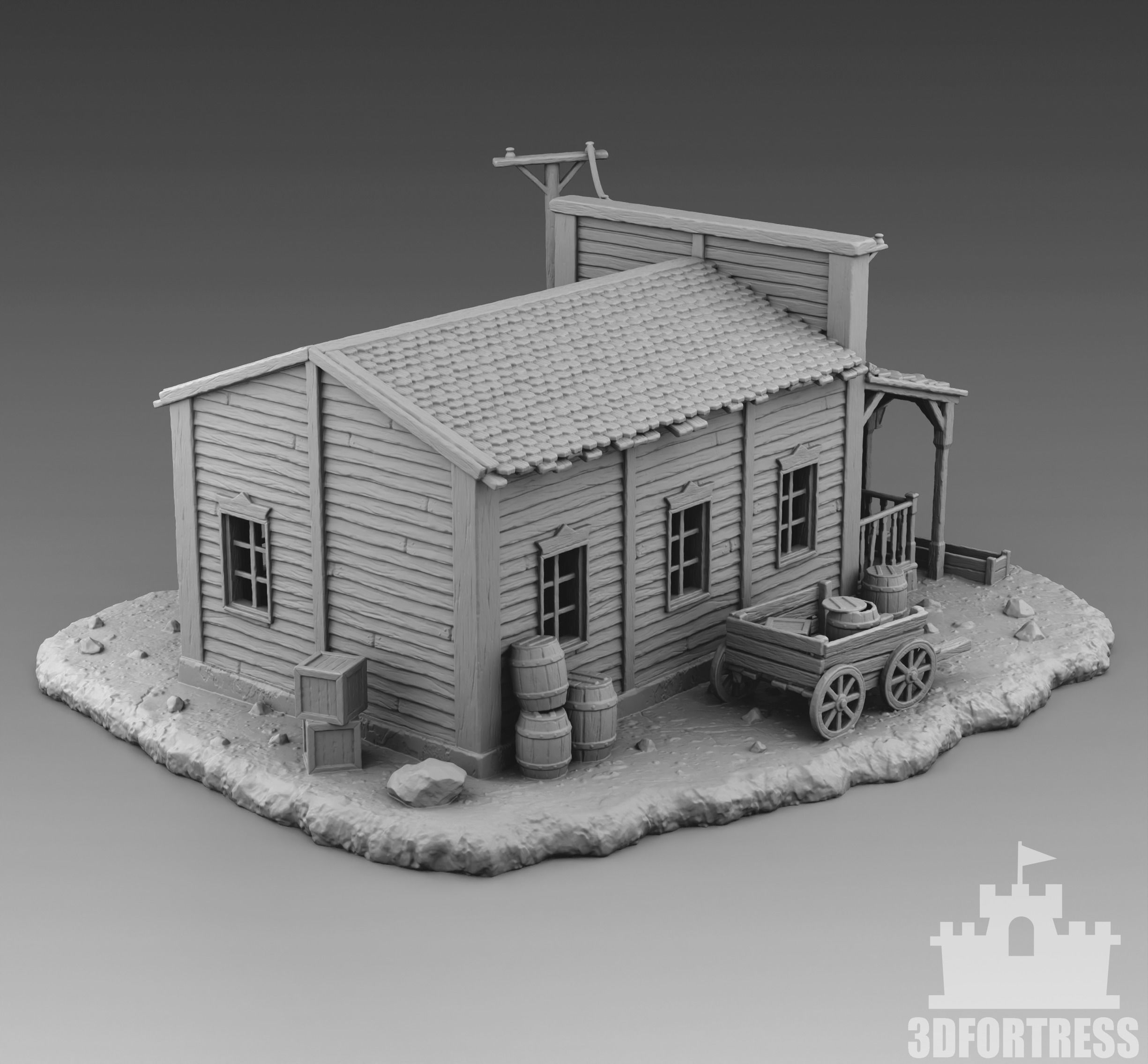 Residential-house 3D print model_1
