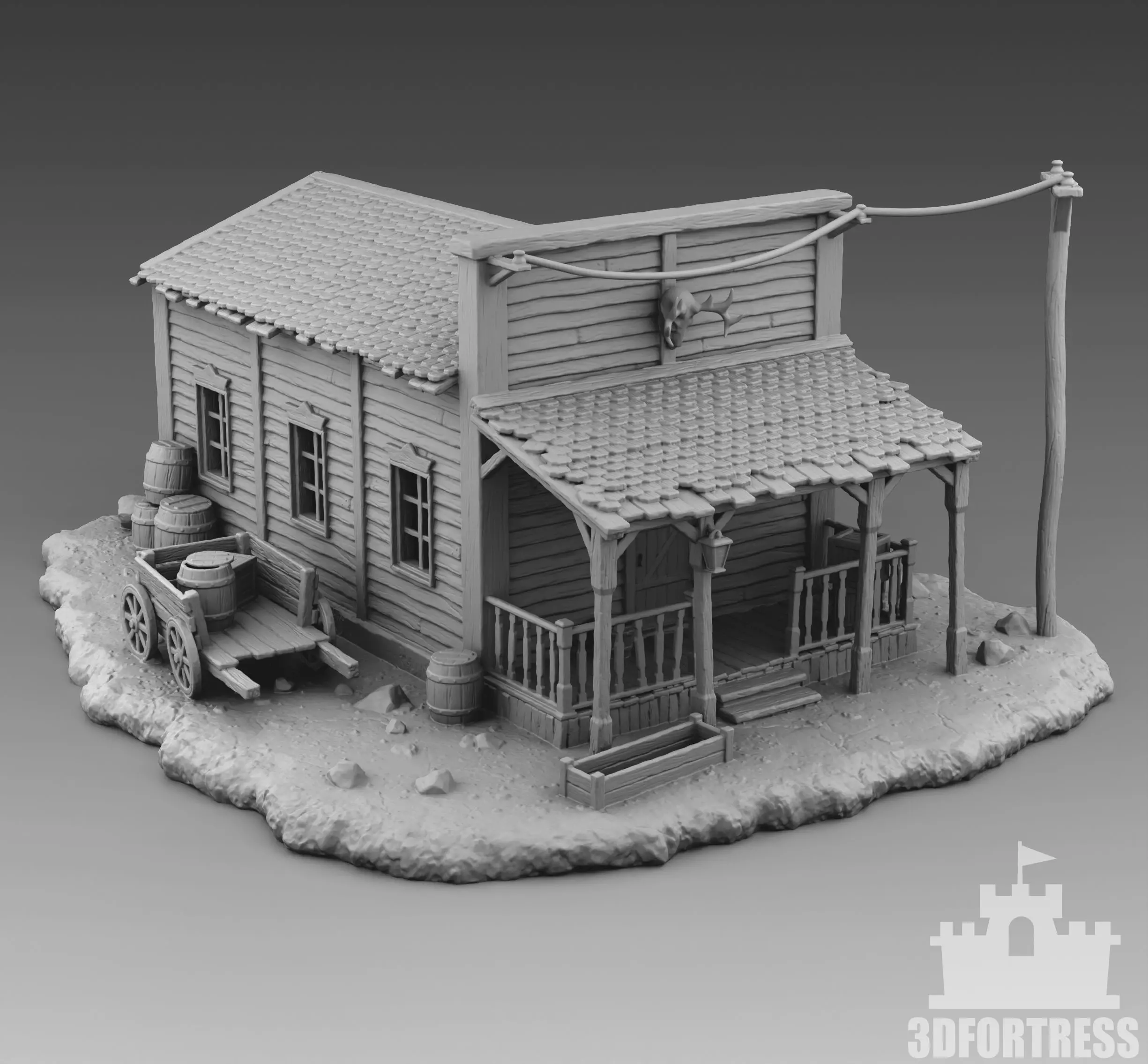 Residential-house 3D print model_0