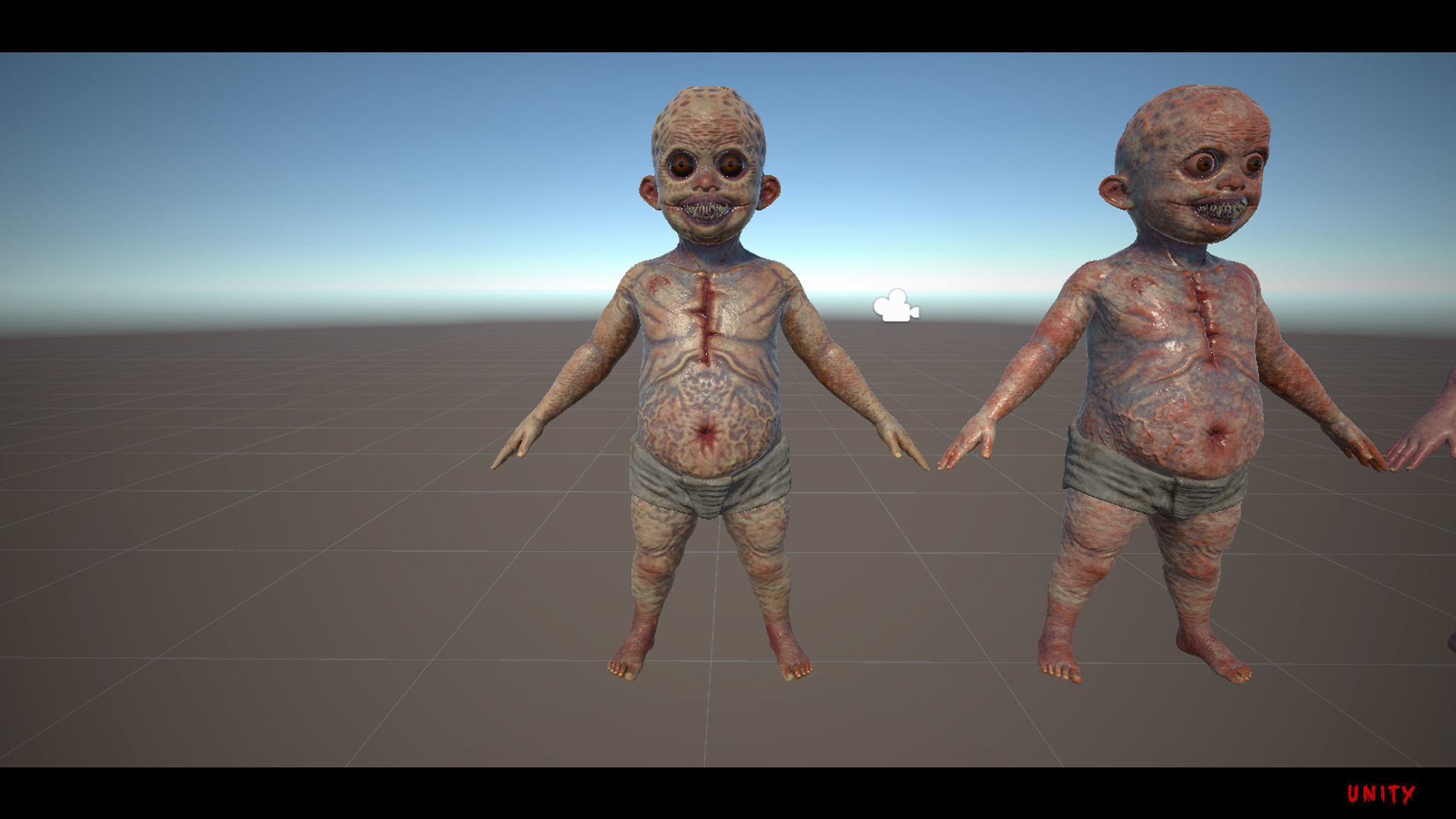 The Scary Baby game character for Horror and Fantasy games Low-poly 3D model_21