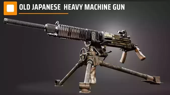 Old Japanese  Heavy Machine Gun