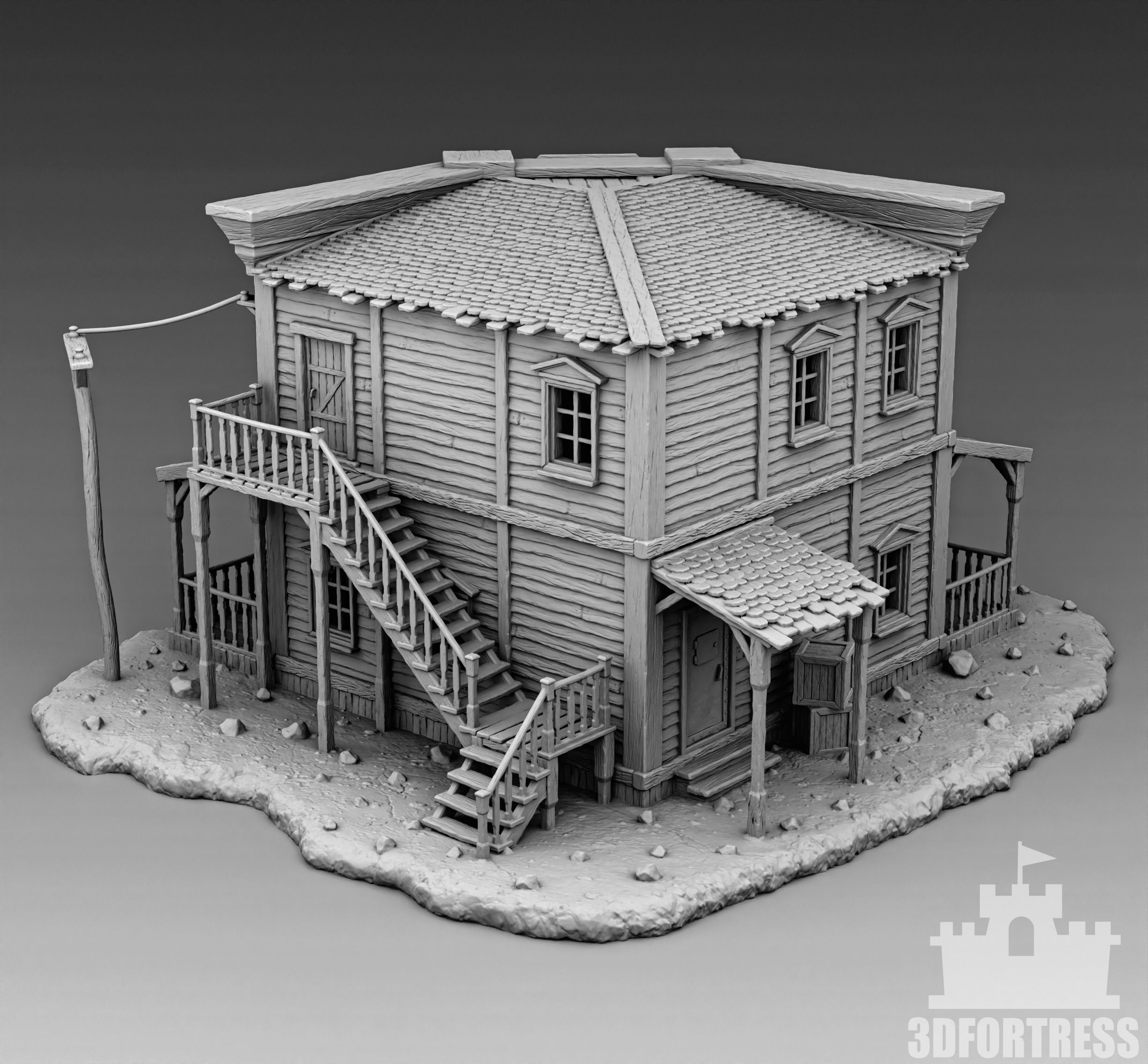 Bank-wild-west 3D print model_2