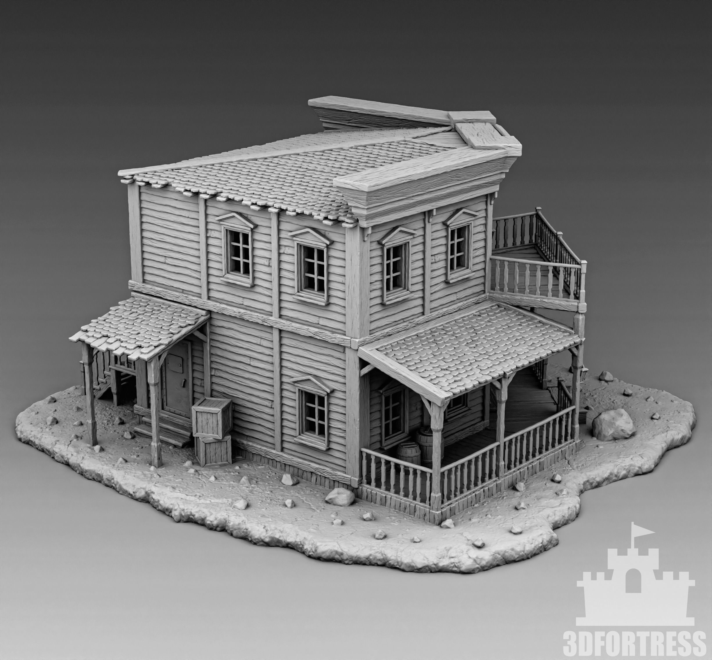 Bank-wild-west 3D print model_1