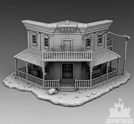 Bank-wild-west 3D print model
