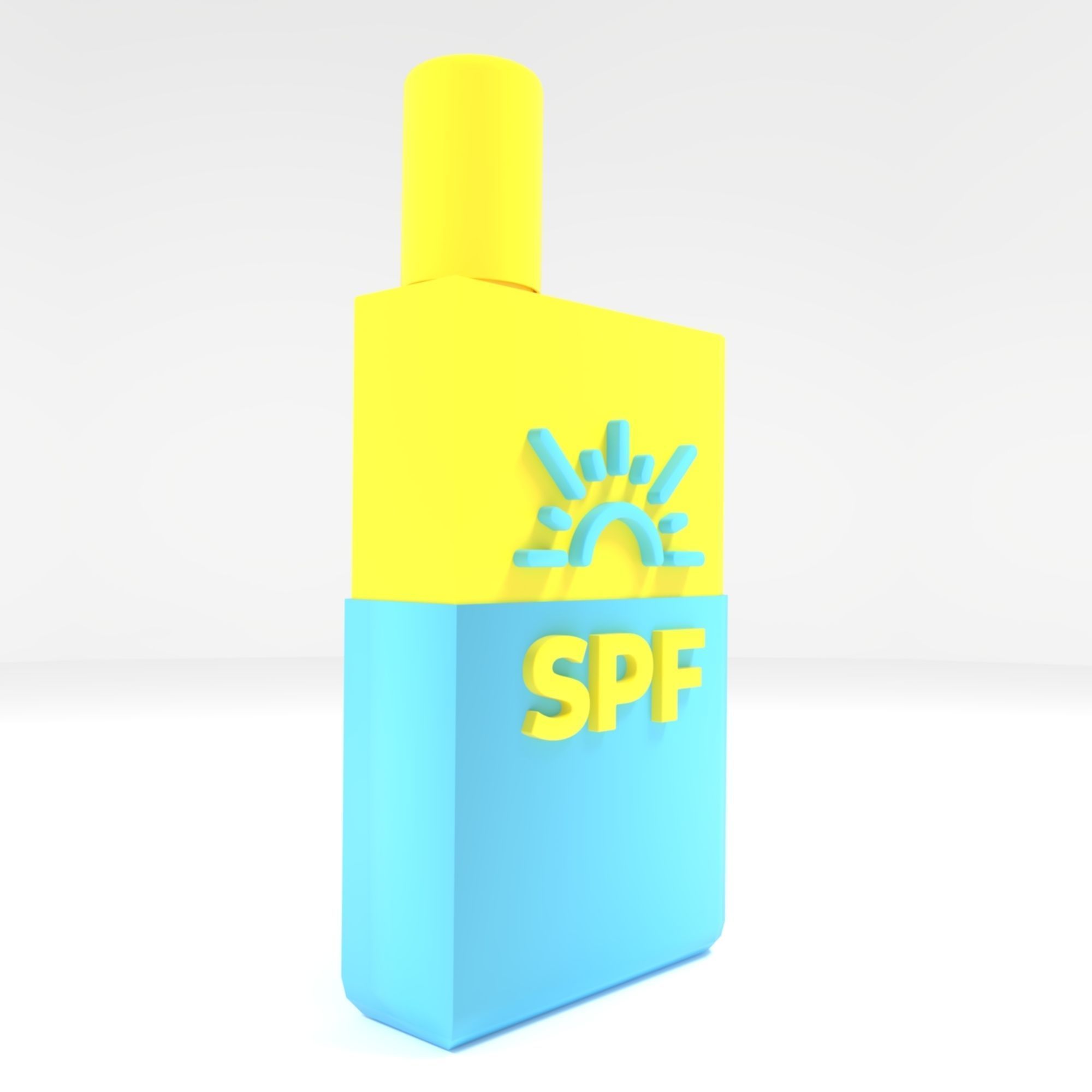 Sun Screen Icon 3D model_1
