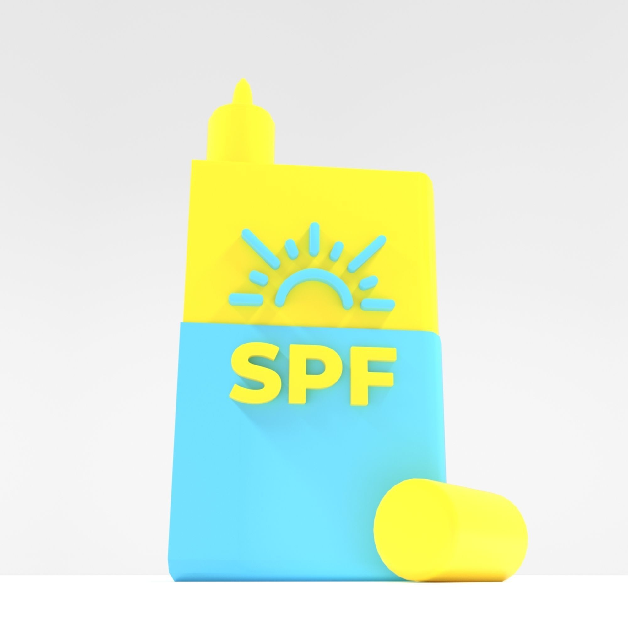 Sun Screen Icon 3D model_3