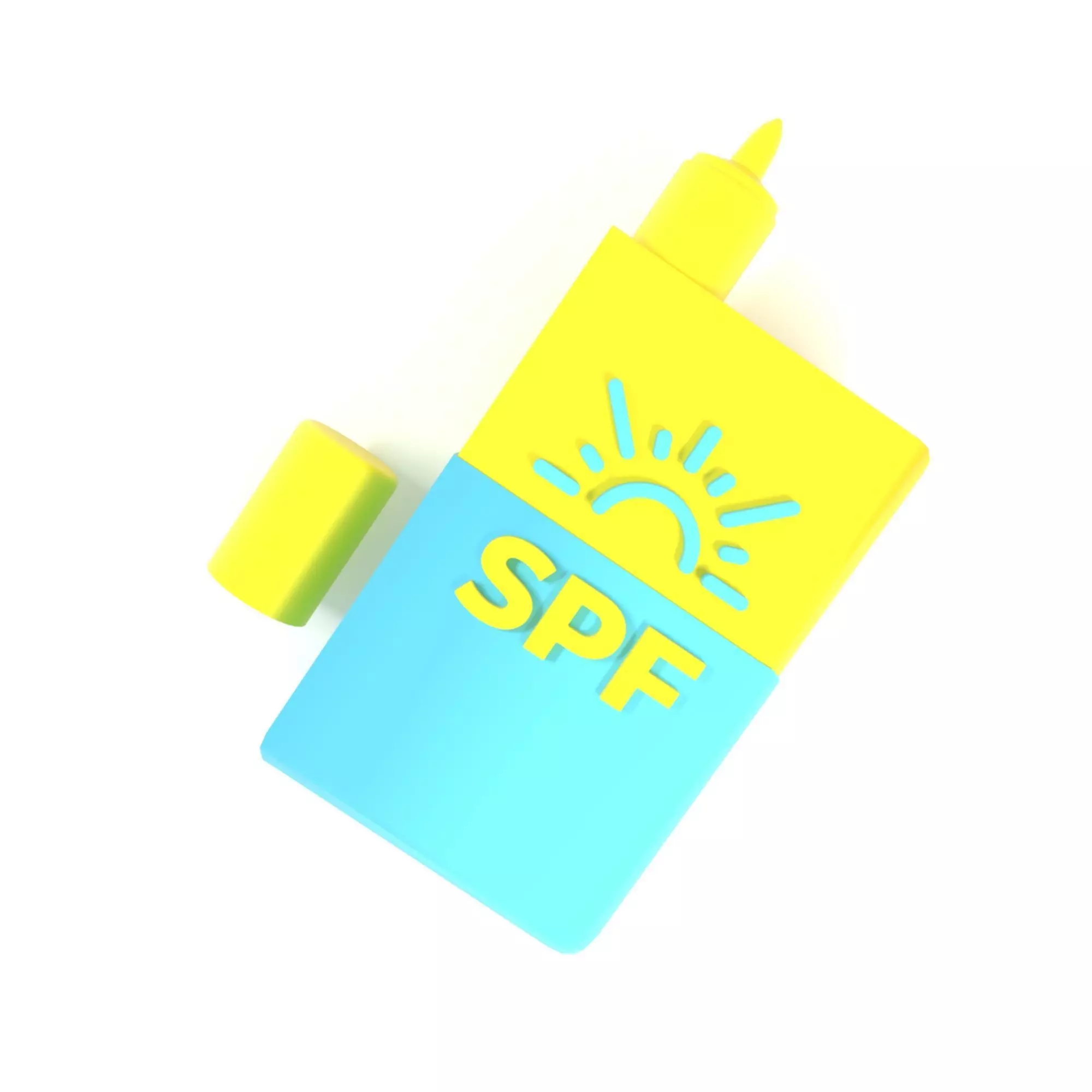 Sun Screen Icon 3D model_0