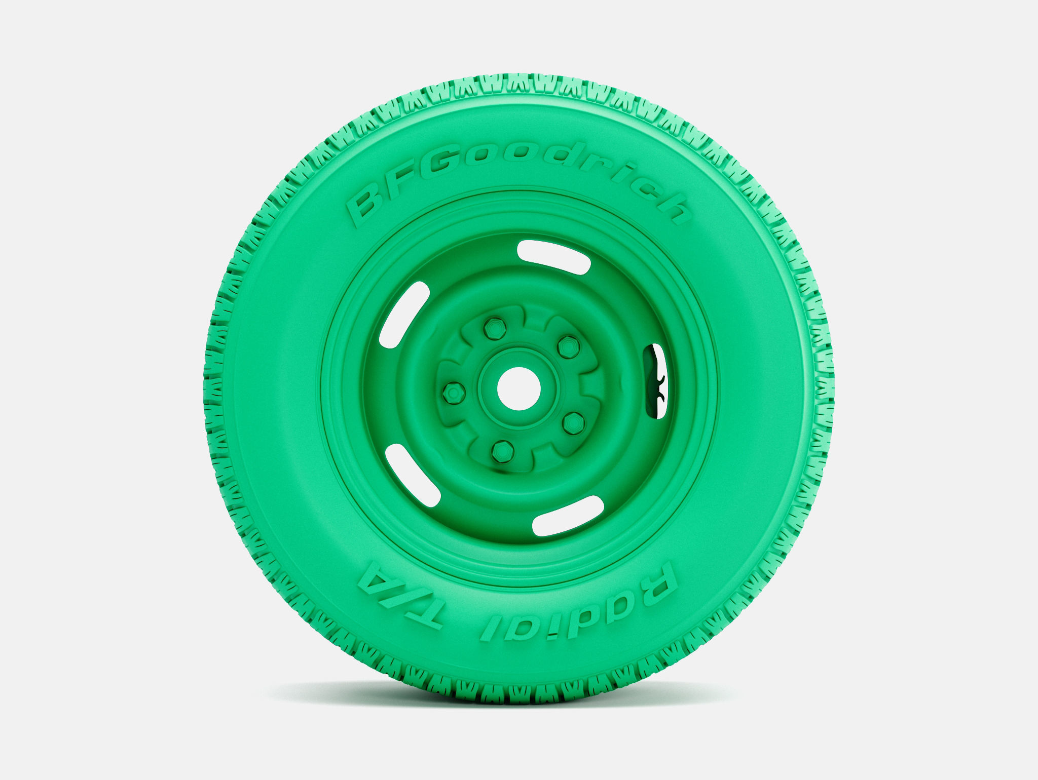 15x8 GM Rallye Wheel BFGoodrich Radial Tire 3D print model_2