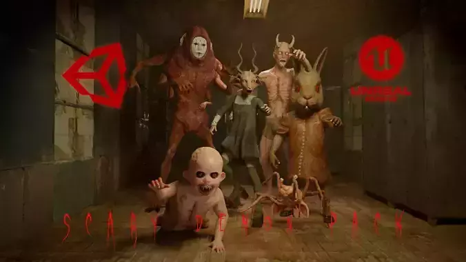 Scary Demon pack 3D Model Collection