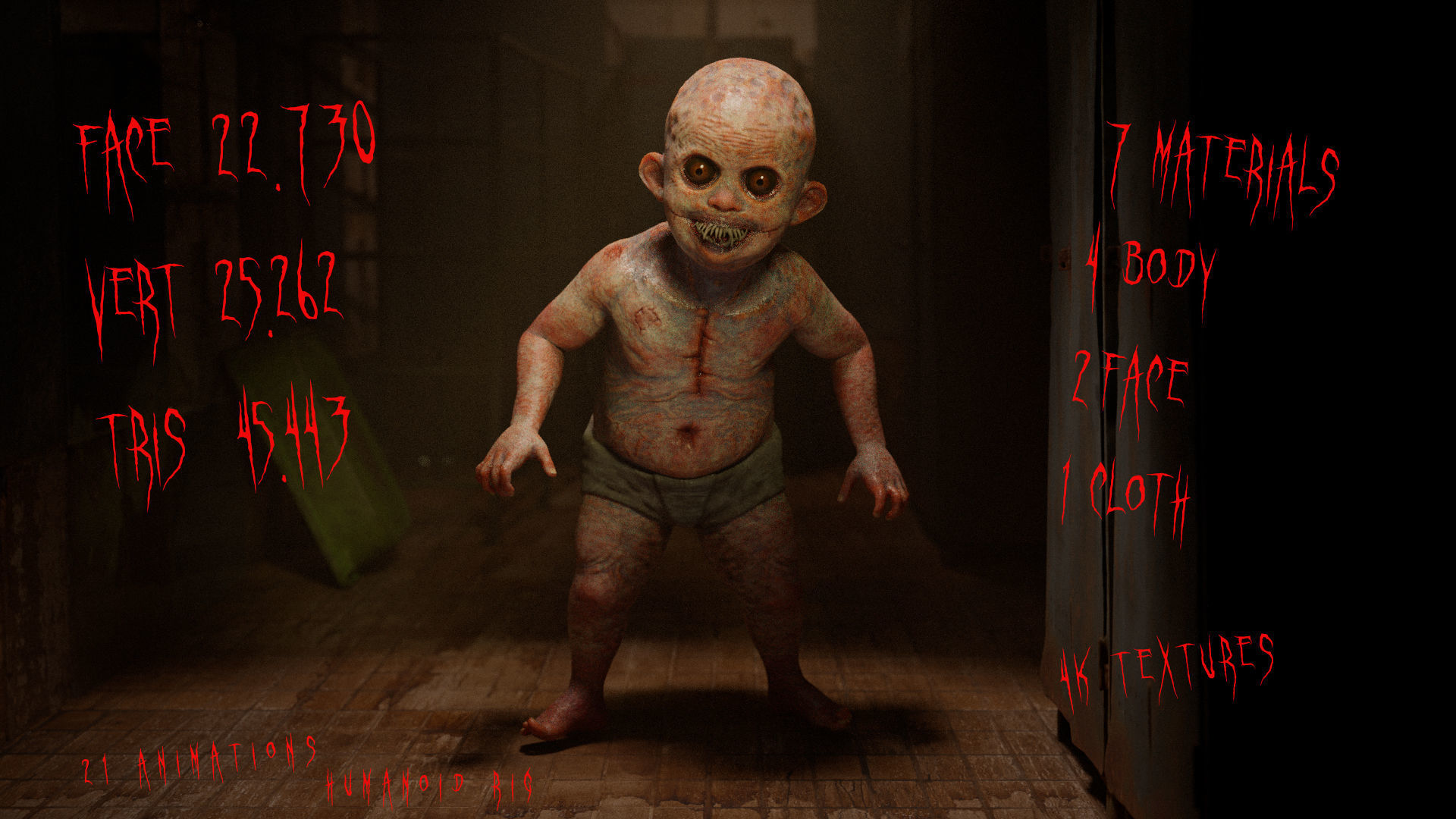 Scary Demon pack 3D Model Collection_8