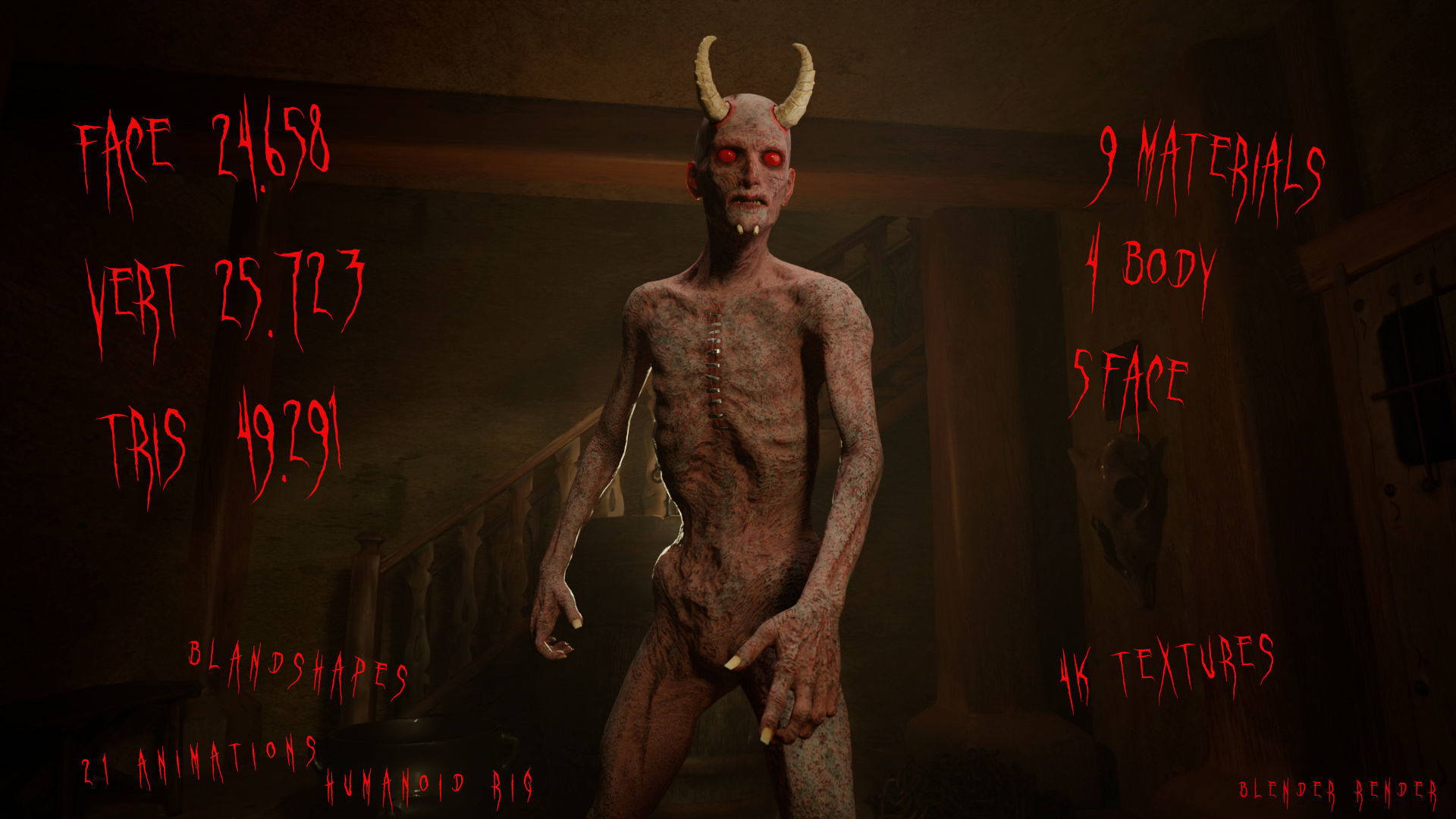 Scary Demon pack 3D Model Collection_9