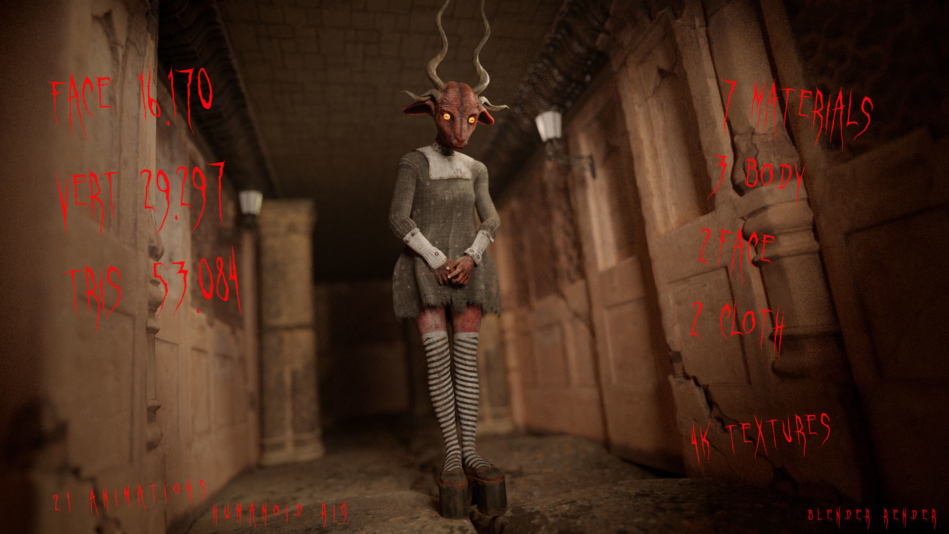 Scary Demon pack 3D Model Collection_7