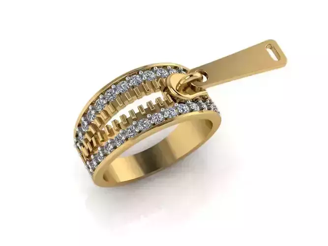 Zip Ring 3D print model