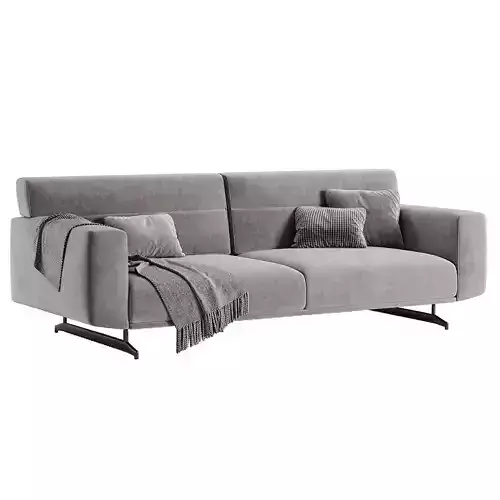 Gray Sofa with Raven Mechanism 3D model