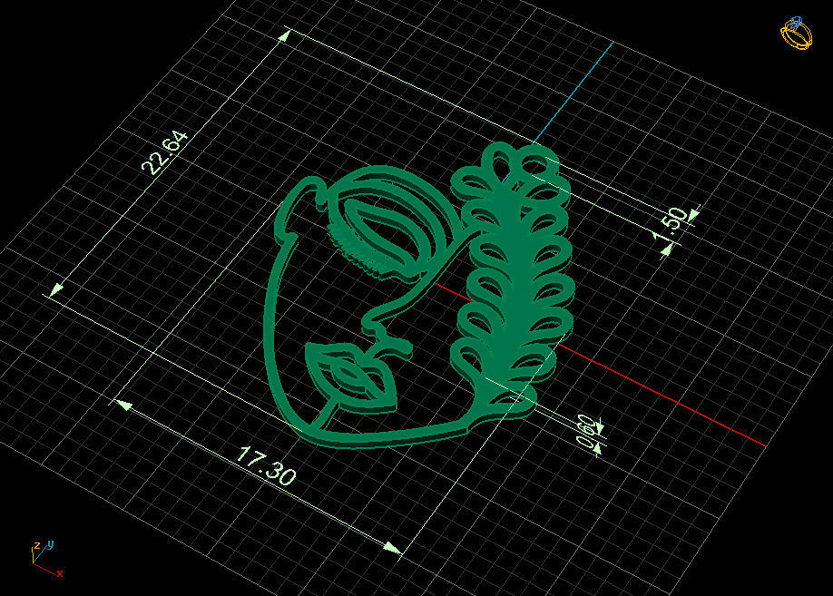 Special 2D design 2 3D print model_6