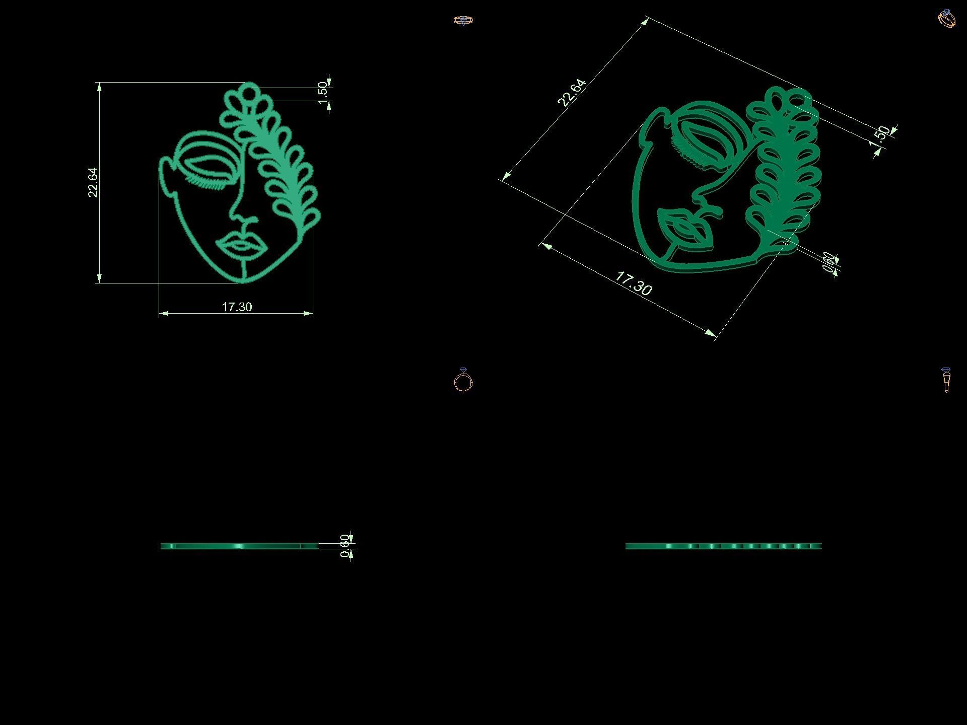 Special 2D design 2 3D print model_7