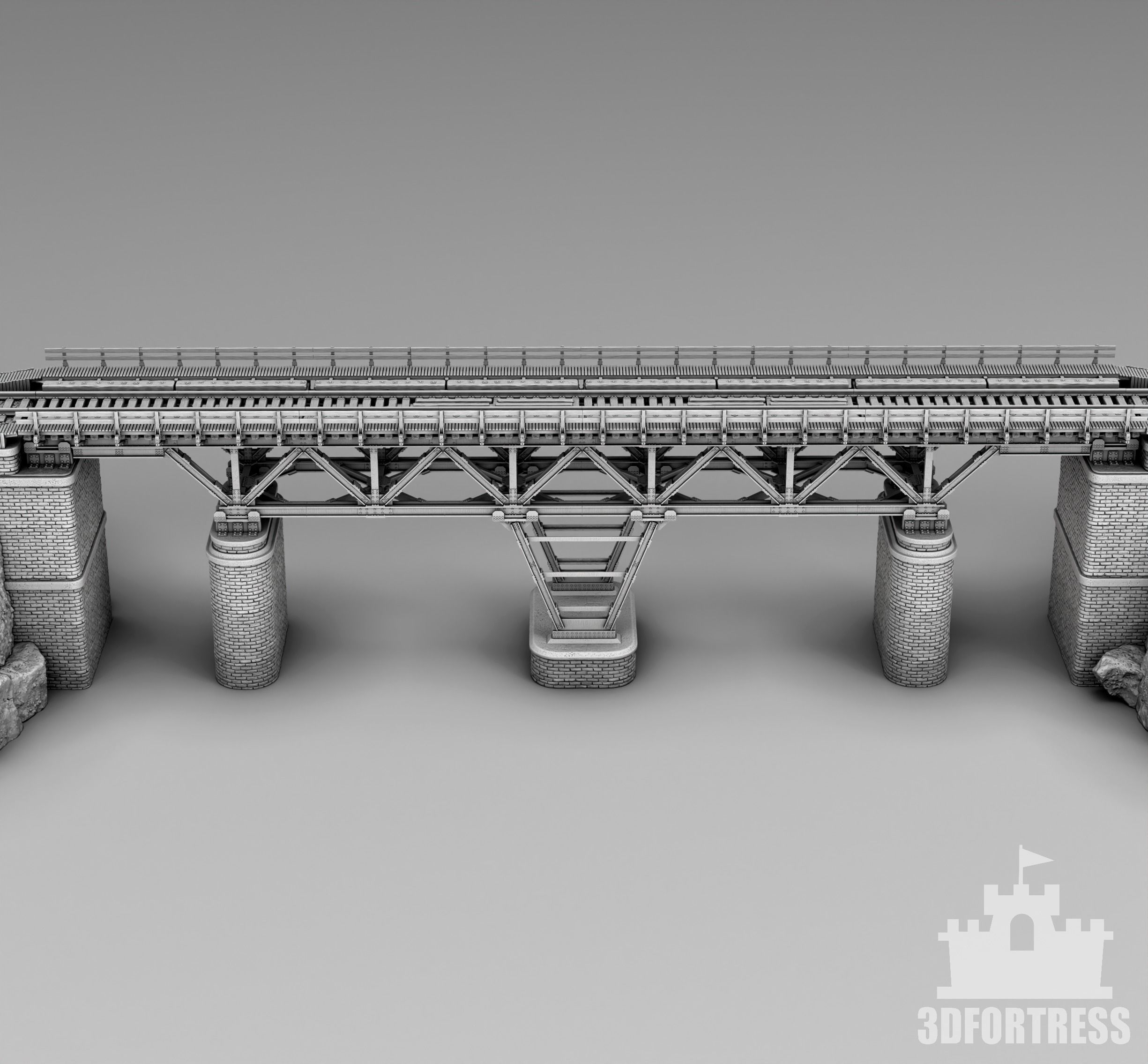 Railway bridge 3D print model_6