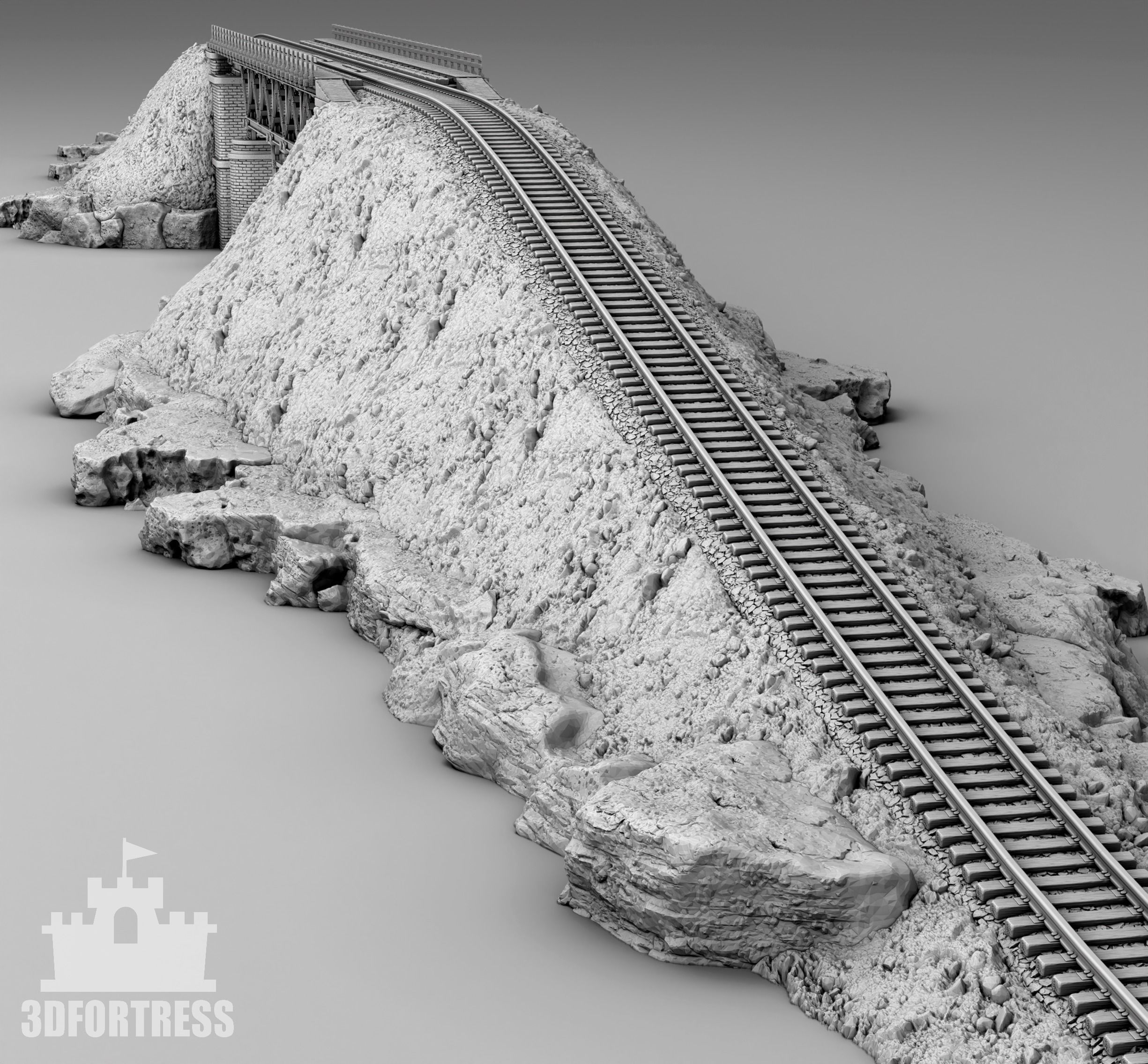 Railway bridge 3D print model_5