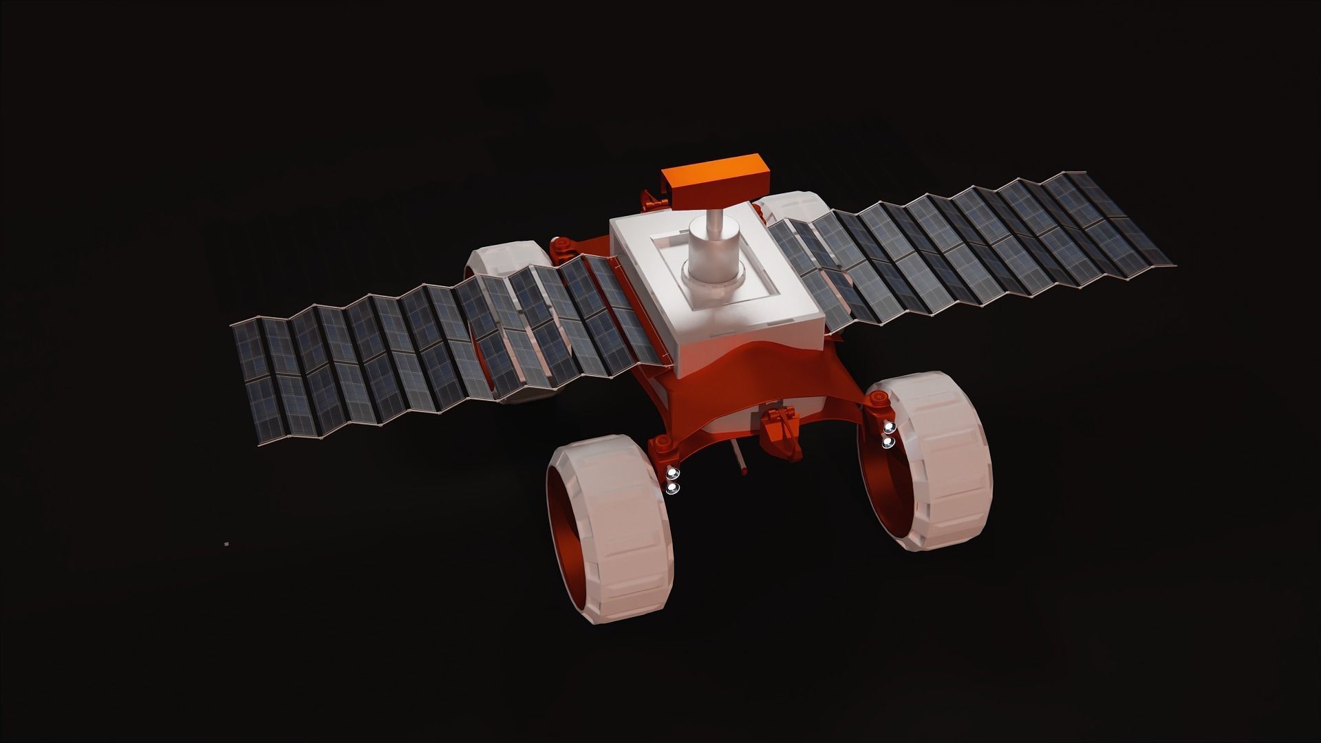 Martian Land rover sci-fi Low-poly 3D model_16
