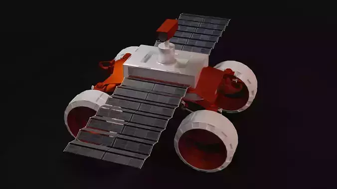 Martian Land rover sci-fi Low-poly 3D model