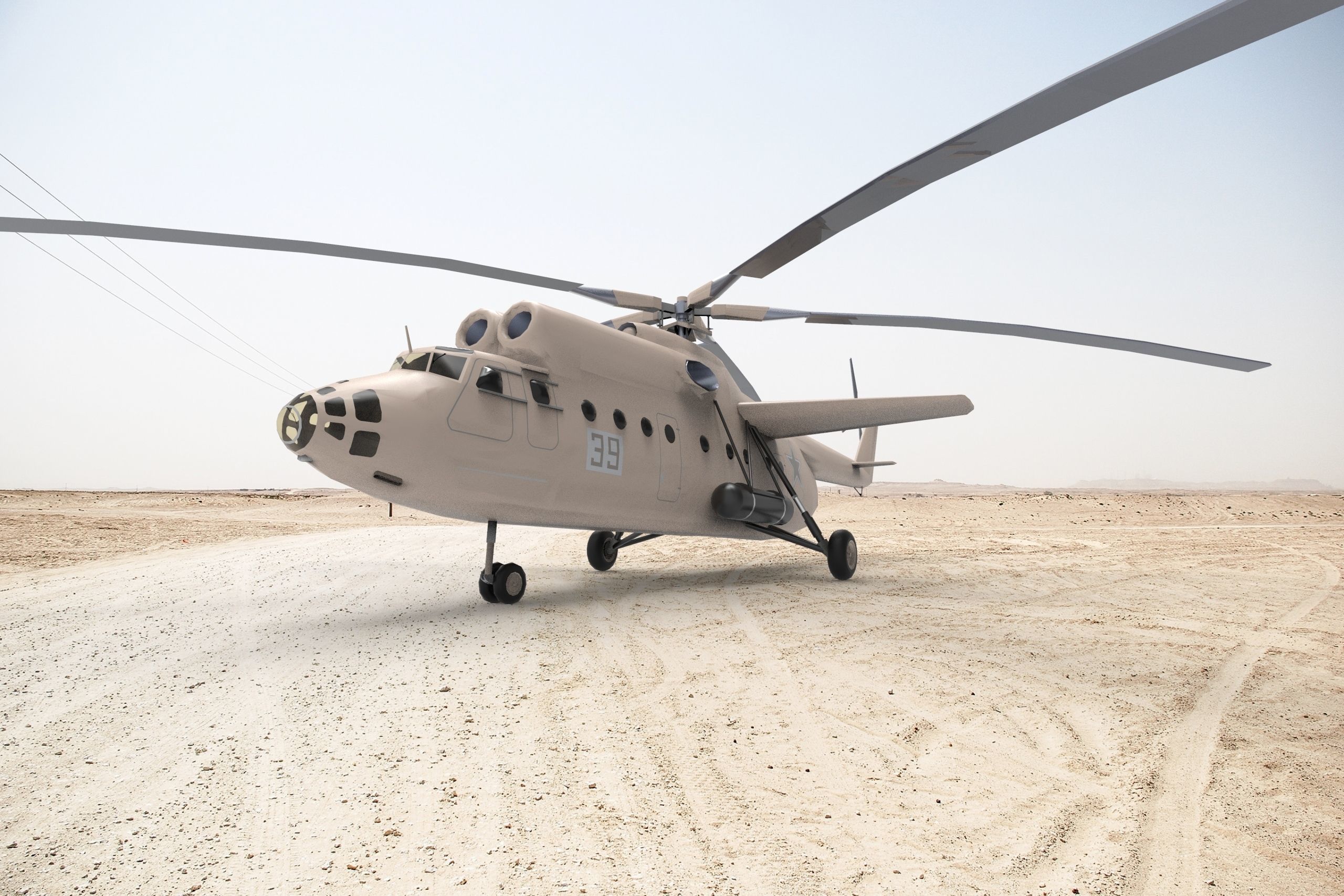 mil mi 6 hook 3D model_1