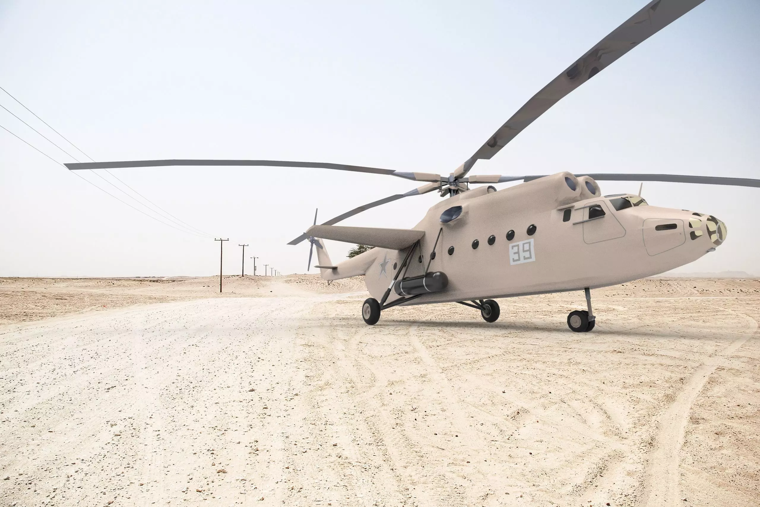 mil mi 6 hook 3D model_0