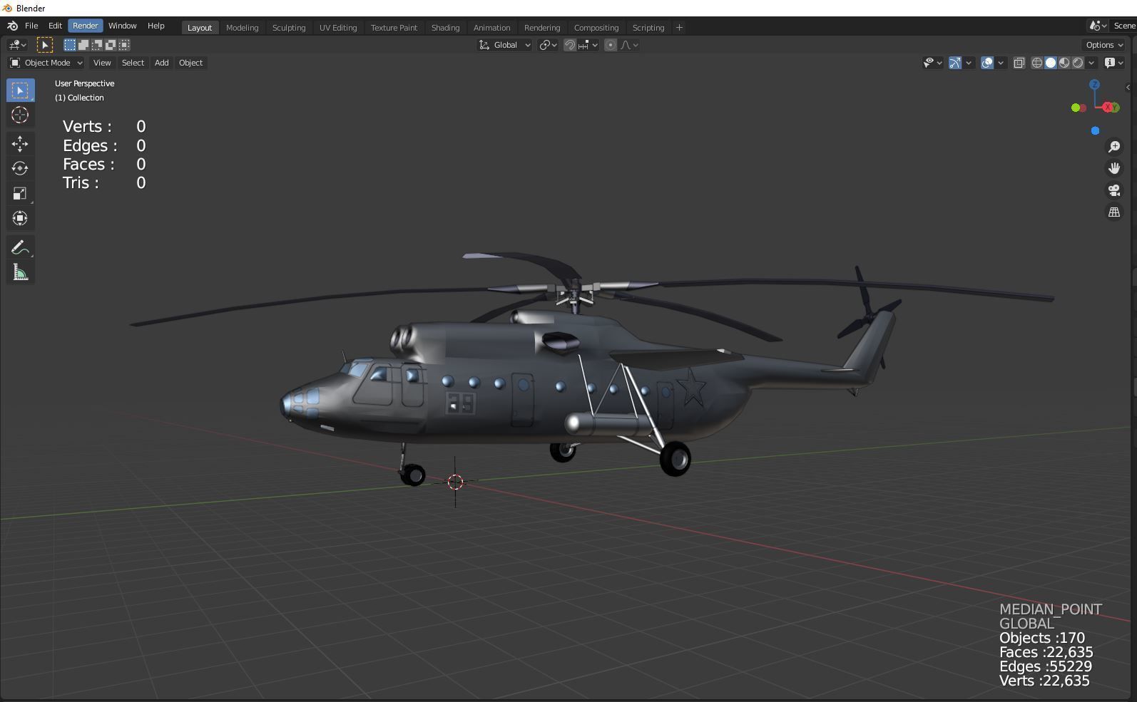 mil mi 6 hook 3D model_2