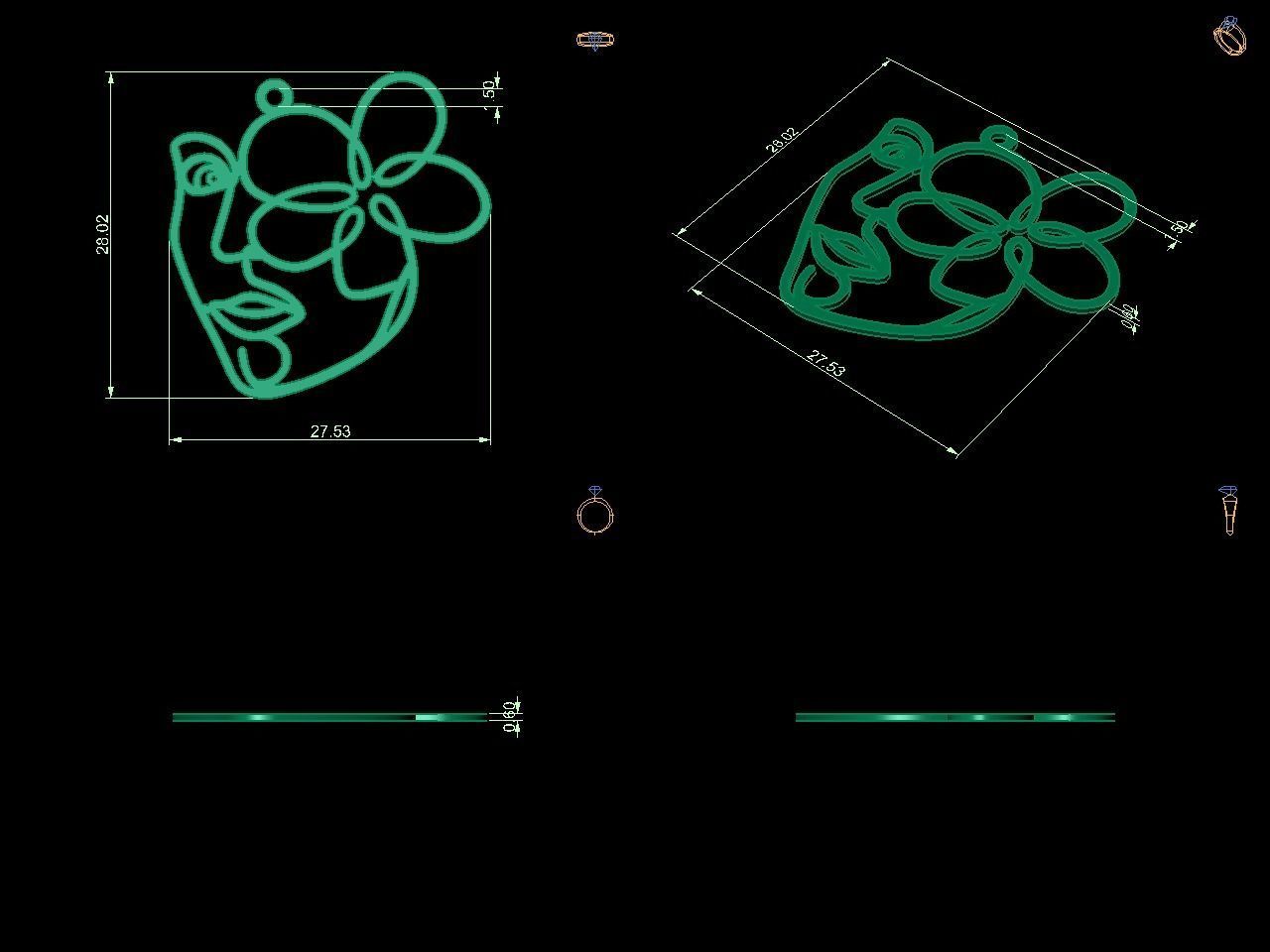 Special 2D design 6 3D print model_7