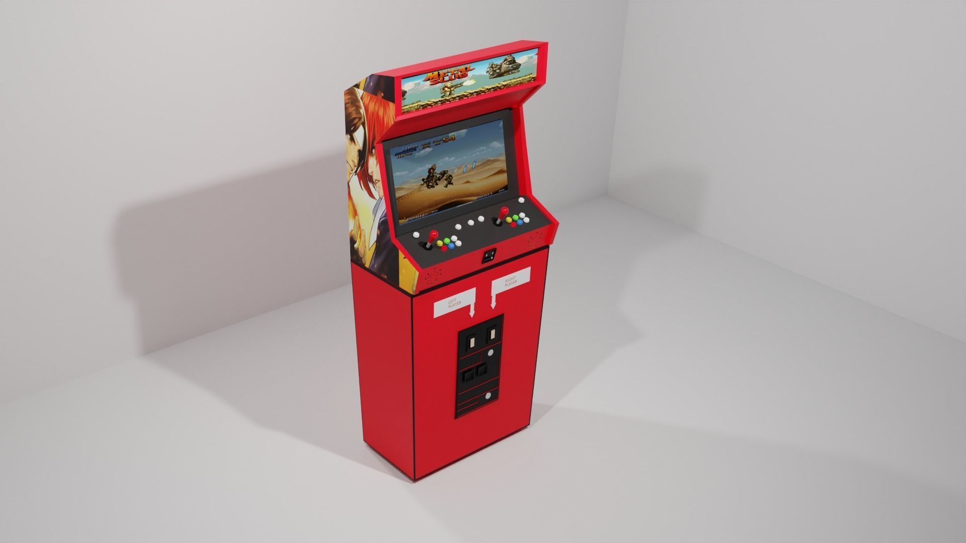 Classic Arcade Cabinet 3D model_1