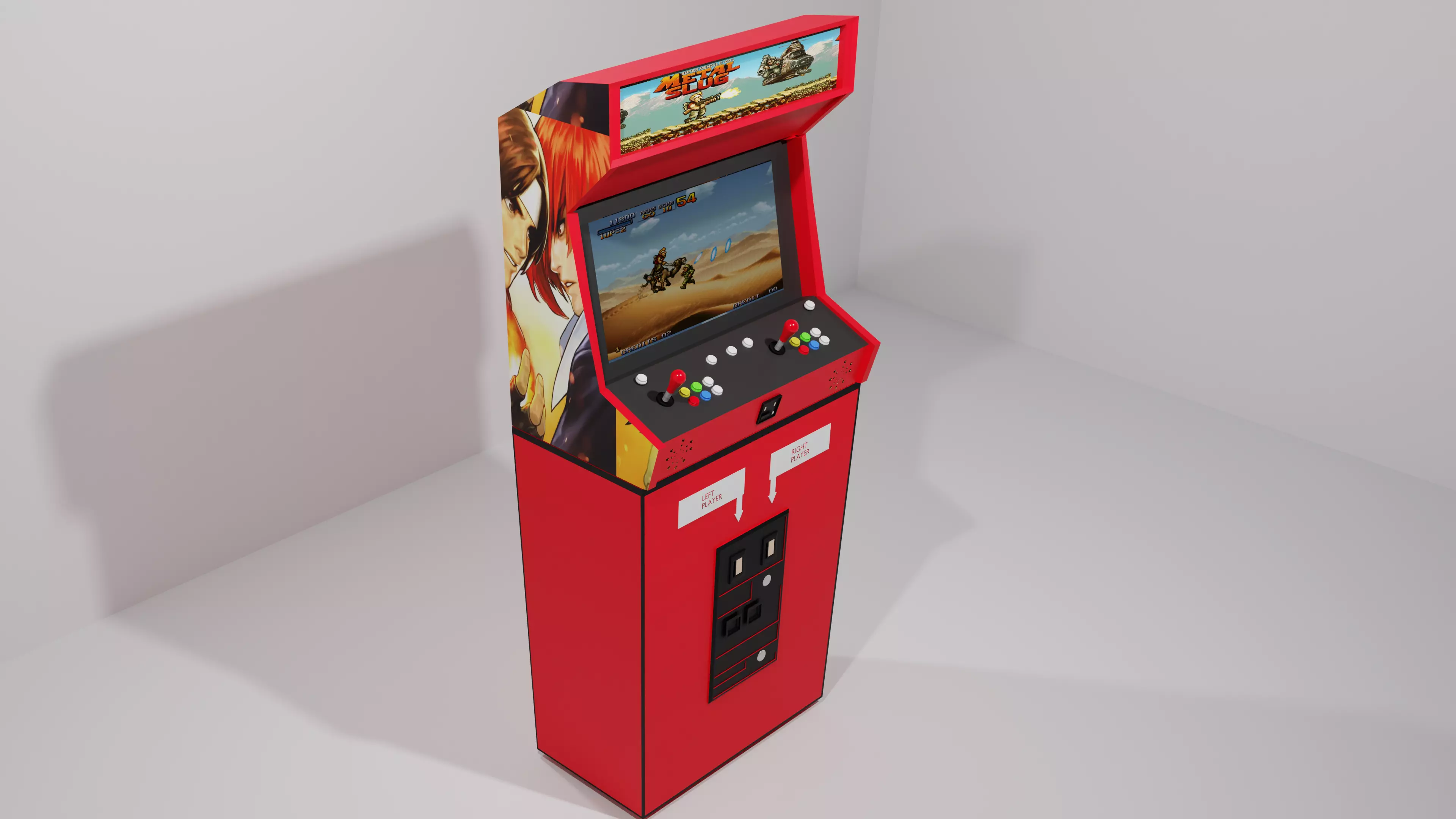 Classic Arcade Cabinet 3D model_0