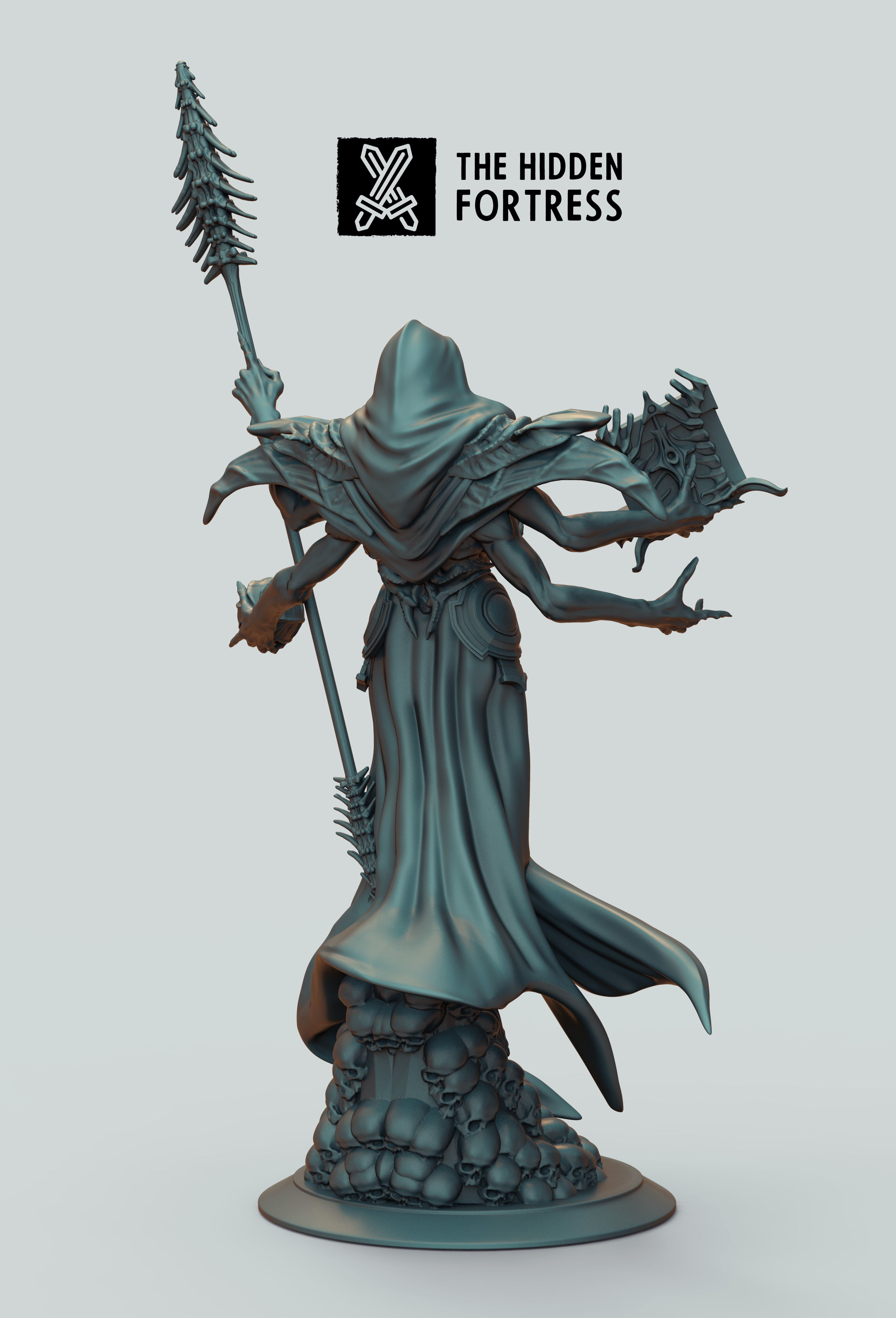 Thartaus The Defiler lich sorcerer necromancer 3D print model_2