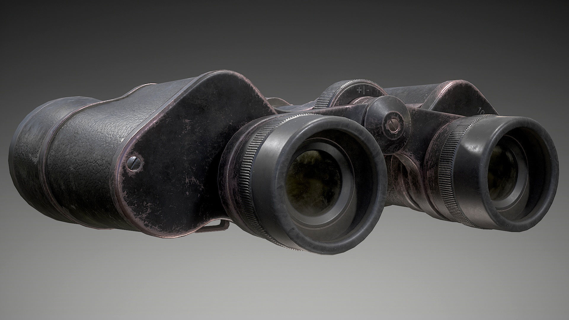 Binoculars Low-poly 3D model_4