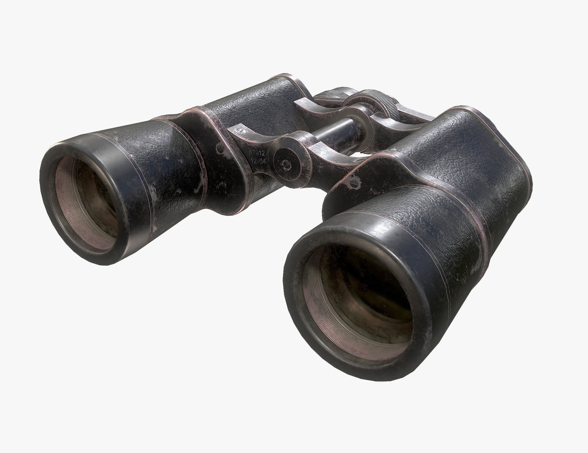 Binoculars Low-poly 3D model_0