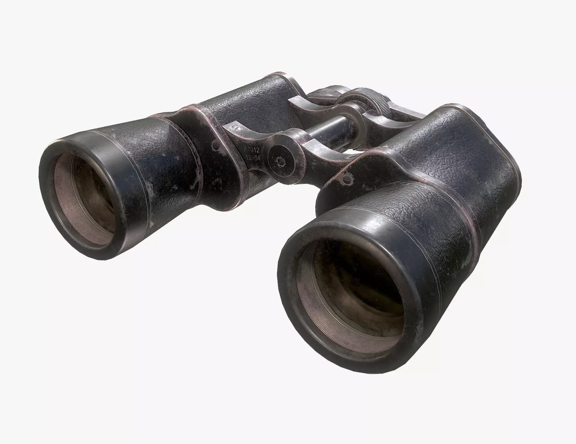 Binoculars Low-poly 3D model_0